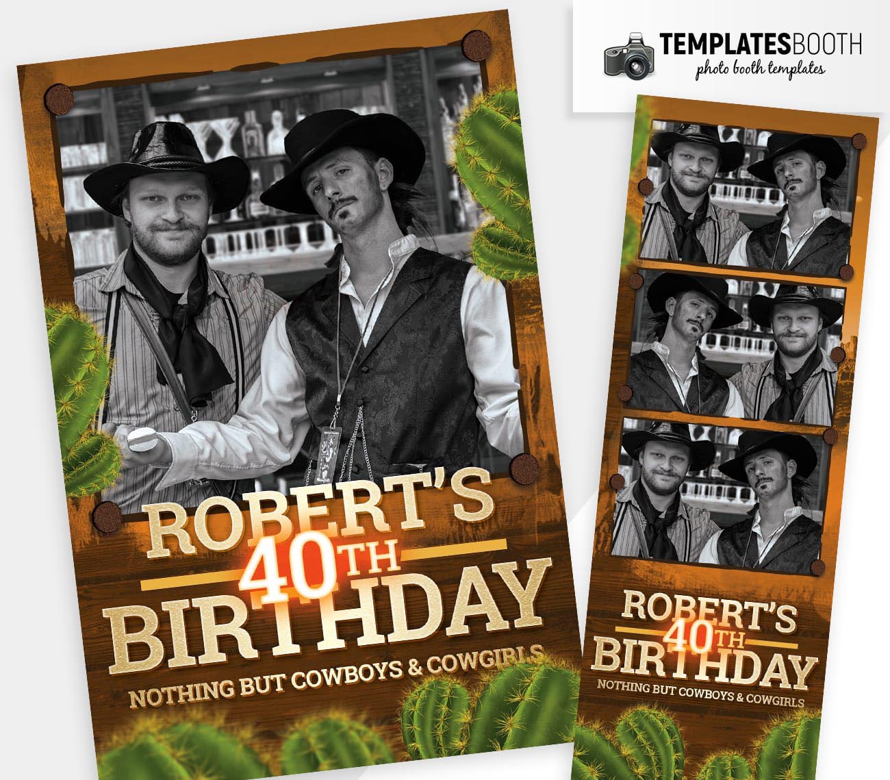 Country &amp; Western DSLR Booth Template