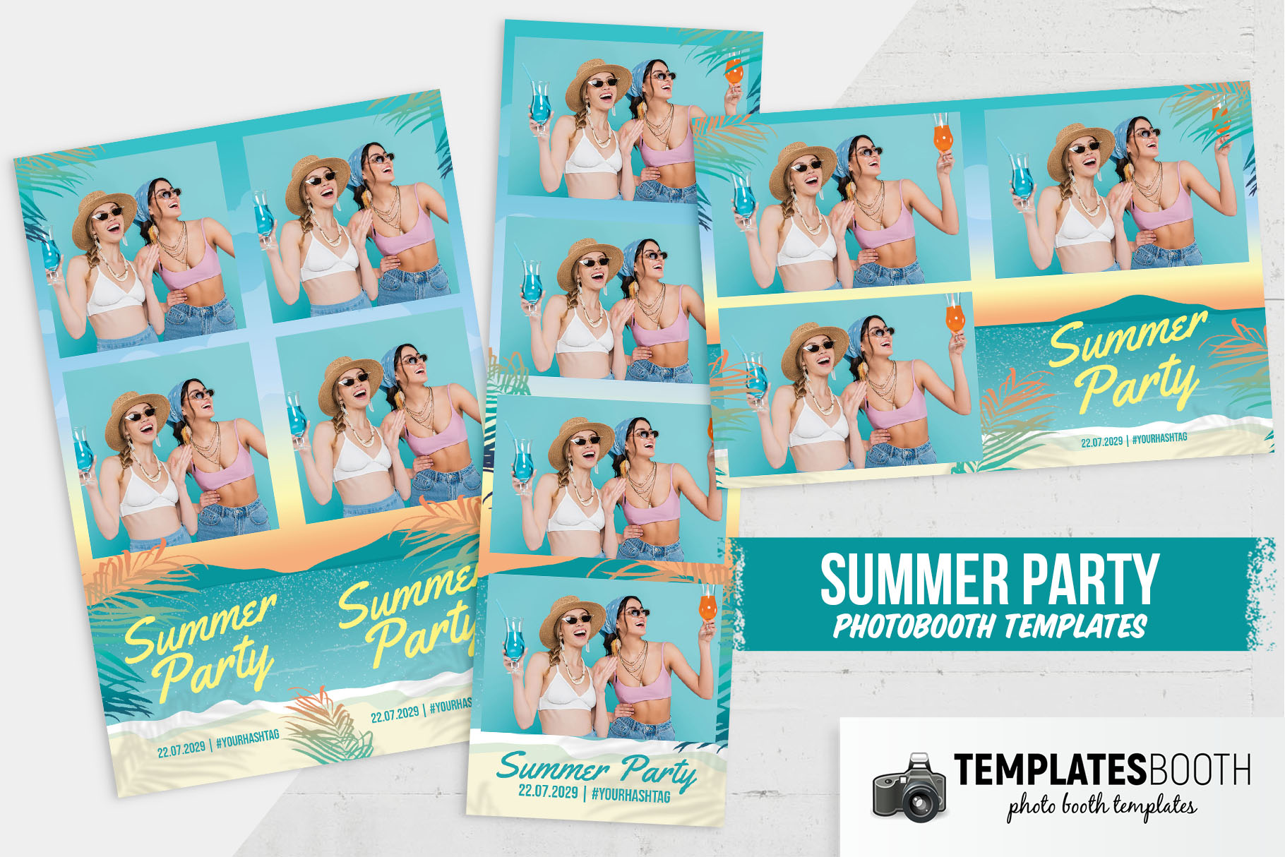 Tropical Summer DSLR Booth Template