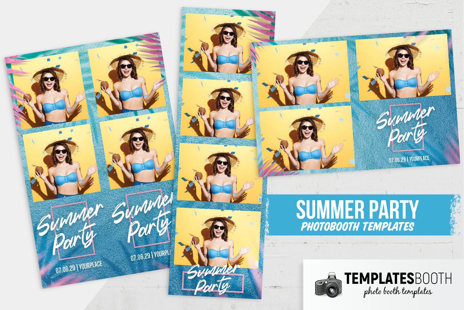 Summer Vibes DSLR Booth Template