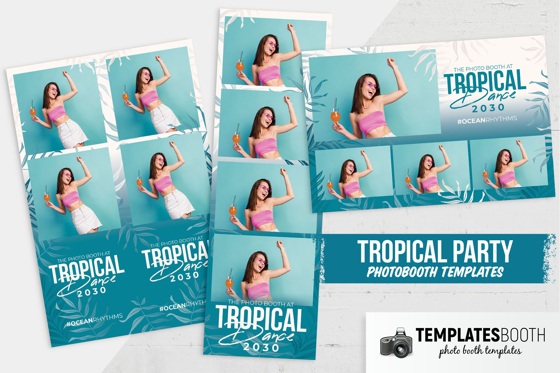 Tropical DSLR Booth Template